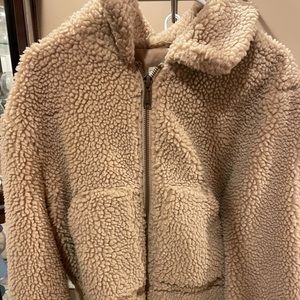 (crop) sherpa jacket